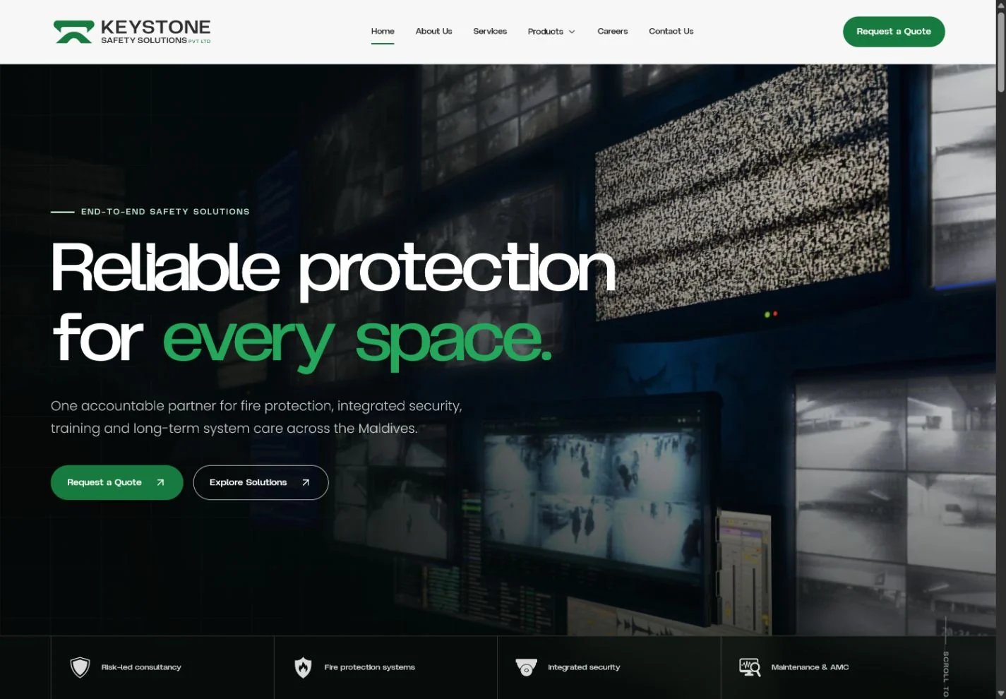 Keystone Safety Solutions homepage in development